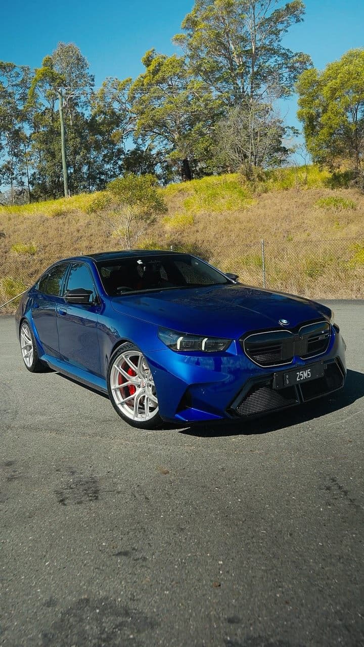 BMW G90 M5 with Z-pipe exhaust and HRE wheels